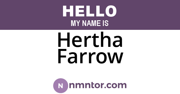 Hertha Farrow