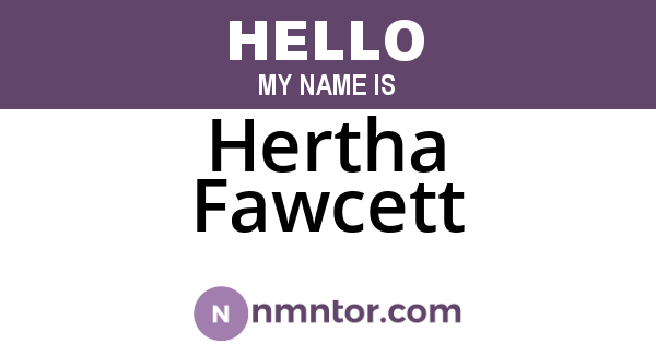 Hertha Fawcett