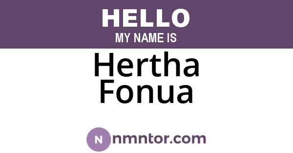 Hertha Fonua