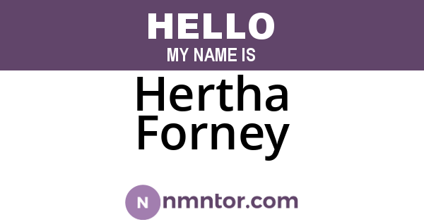Hertha Forney