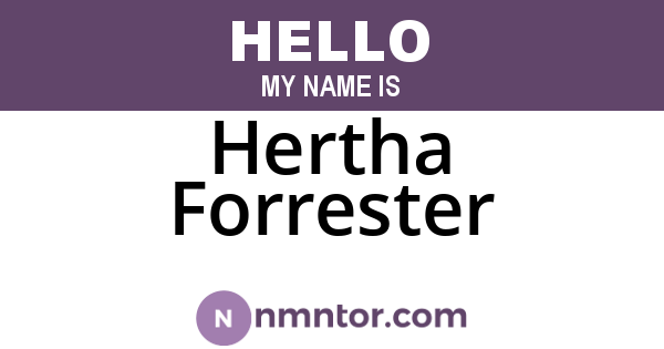 Hertha Forrester