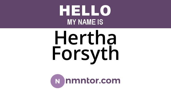 Hertha Forsyth