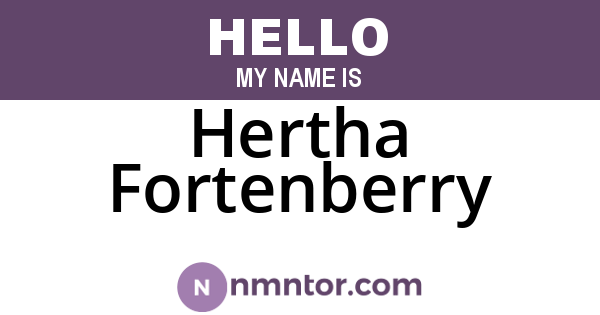 Hertha Fortenberry