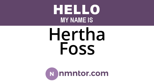 Hertha Foss