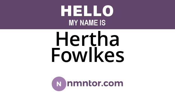 Hertha Fowlkes