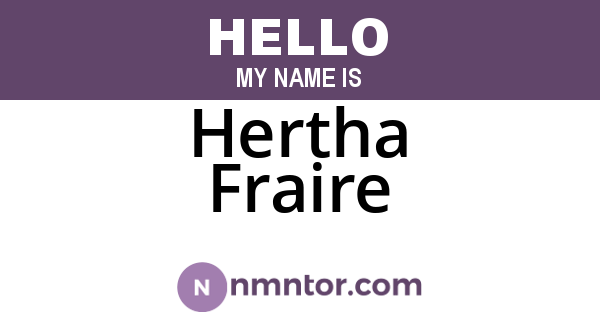Hertha Fraire