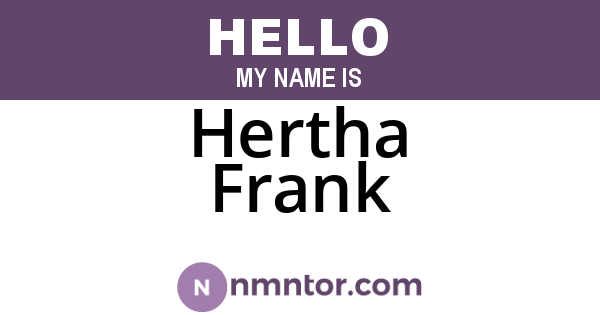 Hertha Frank