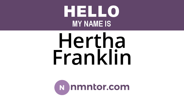Hertha Franklin