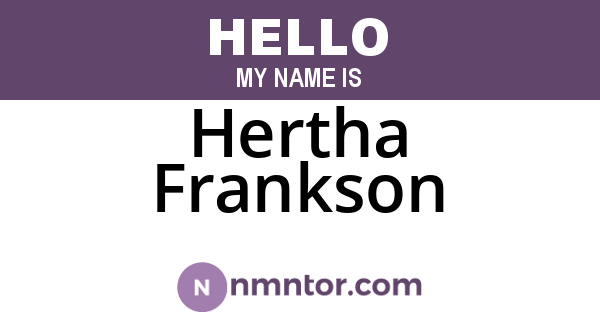 Hertha Frankson