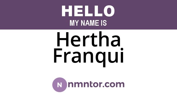 Hertha Franqui