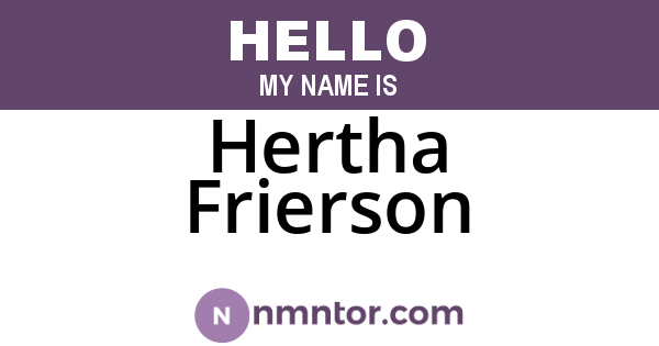 Hertha Frierson