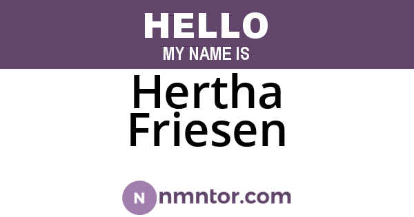 Hertha Friesen