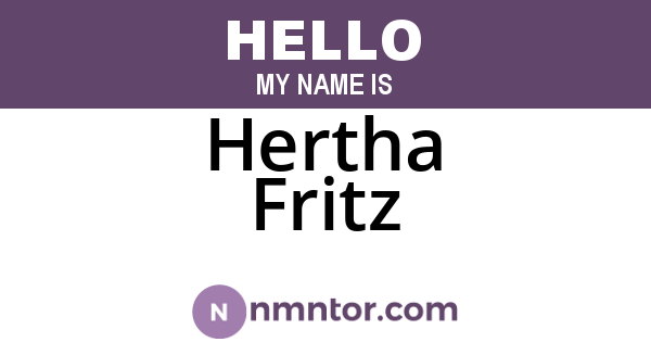 Hertha Fritz