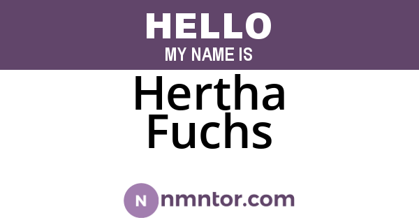 Hertha Fuchs
