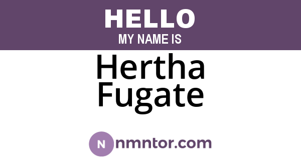 Hertha Fugate