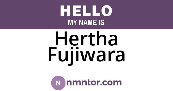 Hertha Fujiwara
