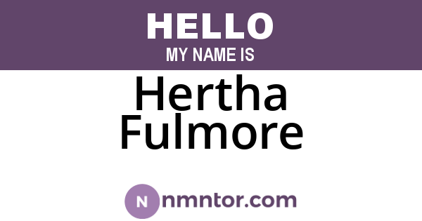 Hertha Fulmore
