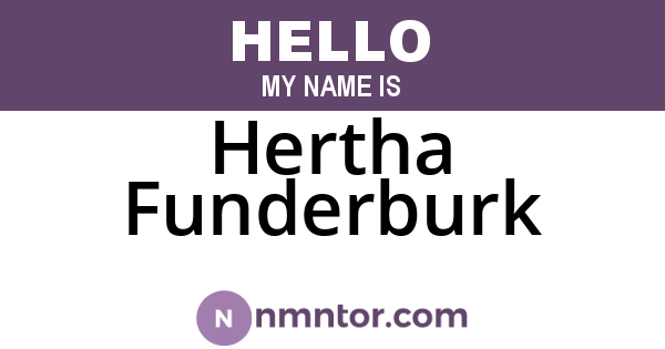 Hertha Funderburk
