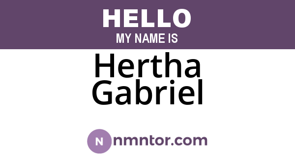 Hertha Gabriel