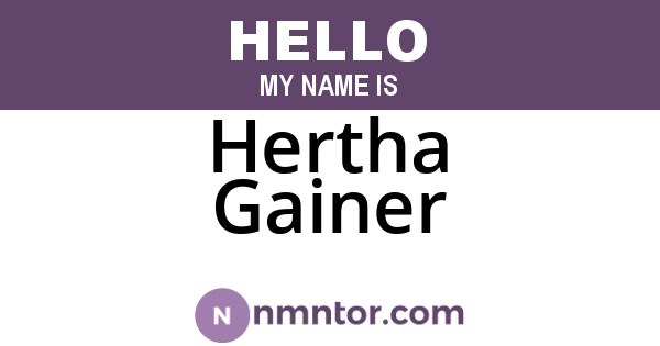 Hertha Gainer