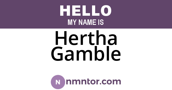 Hertha Gamble