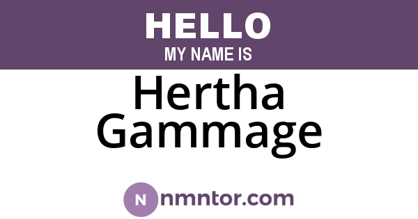 Hertha Gammage