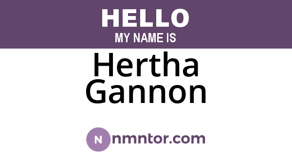 Hertha Gannon