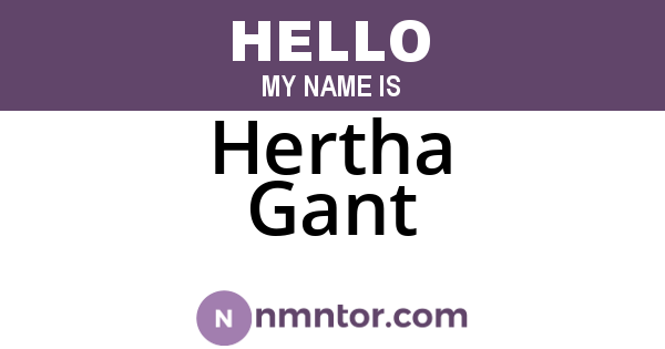 Hertha Gant