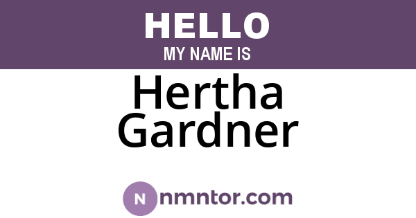 Hertha Gardner