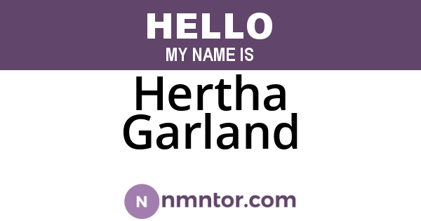 Hertha Garland
