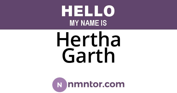 Hertha Garth