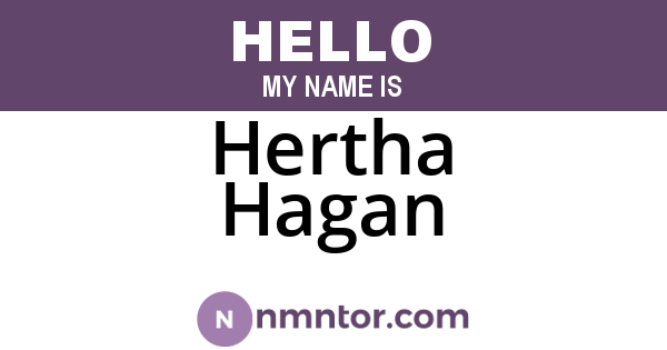 Hertha Hagan