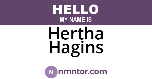 Hertha Hagins
