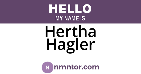 Hertha Hagler
