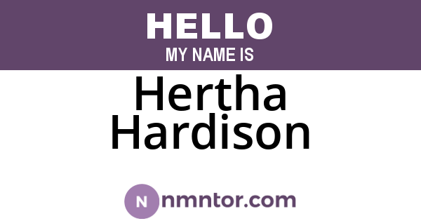Hertha Hardison