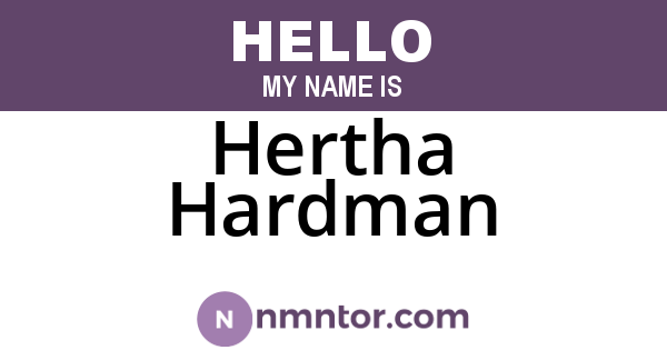 Hertha Hardman
