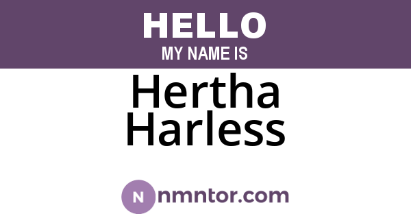 Hertha Harless