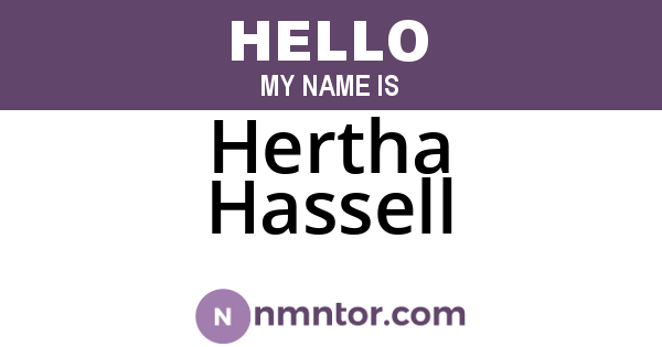 Hertha Hassell