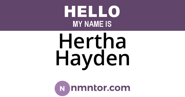 Hertha Hayden