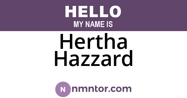 Hertha Hazzard