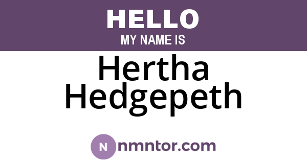 Hertha Hedgepeth