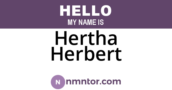 Hertha Herbert
