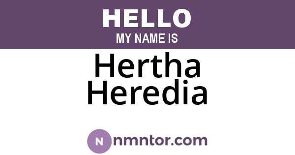 Hertha Heredia