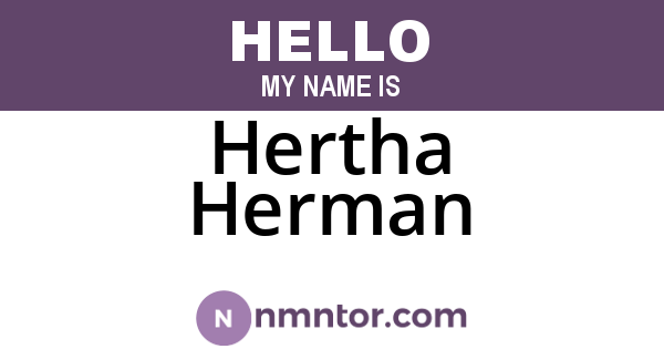 Hertha Herman