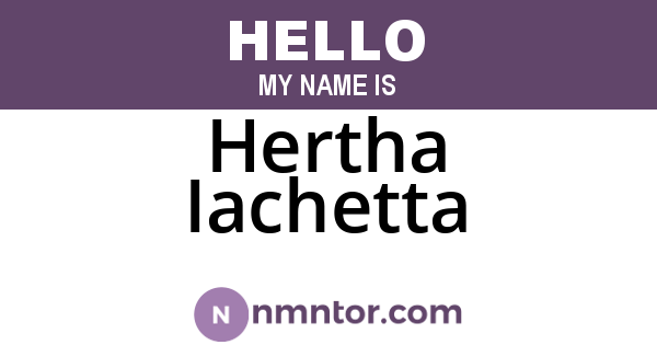 Hertha Iachetta