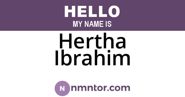 Hertha Ibrahim