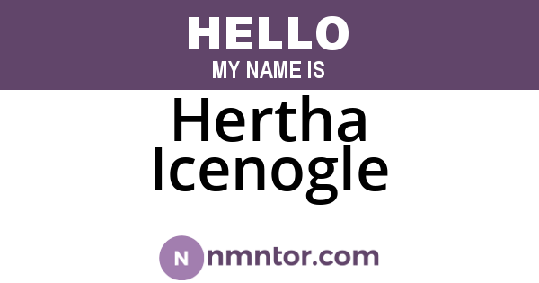 Hertha Icenogle