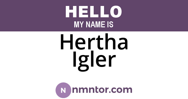 Hertha Igler