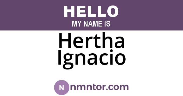 Hertha Ignacio
