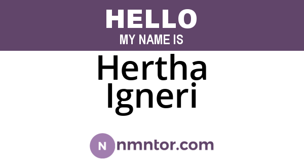 Hertha Igneri